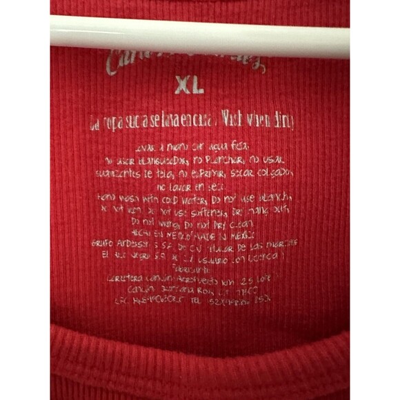 CARLOS N CHARLIES Cozumel Mexico Red Tank Top Bar XL Juniors Cruise Vacation GUC - Picture 5 of 9